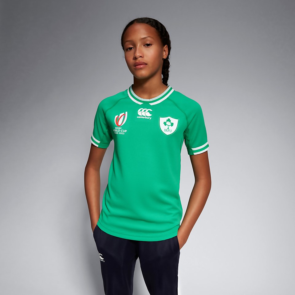 JUNIOR UNISEX IRELAND HOME PRO JERSEY JUNIOR RWC23 GREEN