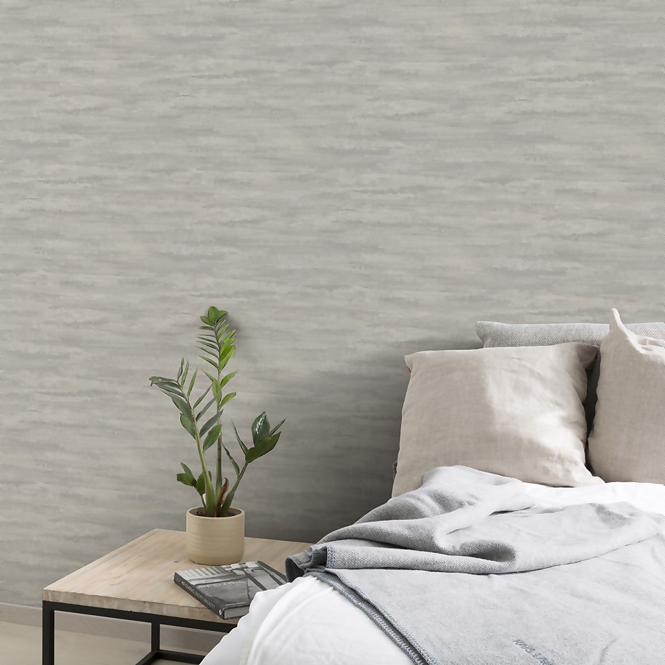 Grandeco Neuhaus Plain Grey Textured Matt Wallpaper