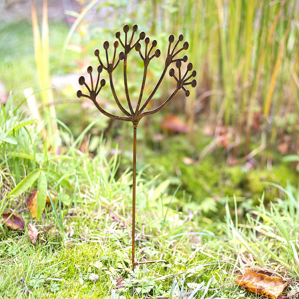 Floral Bronze Ground Stakes - 45cm (Assorted Designs)