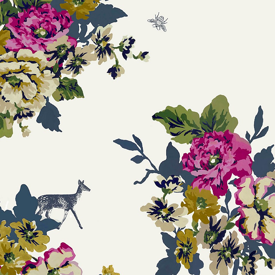 Joules Floral Creme Wallpaper