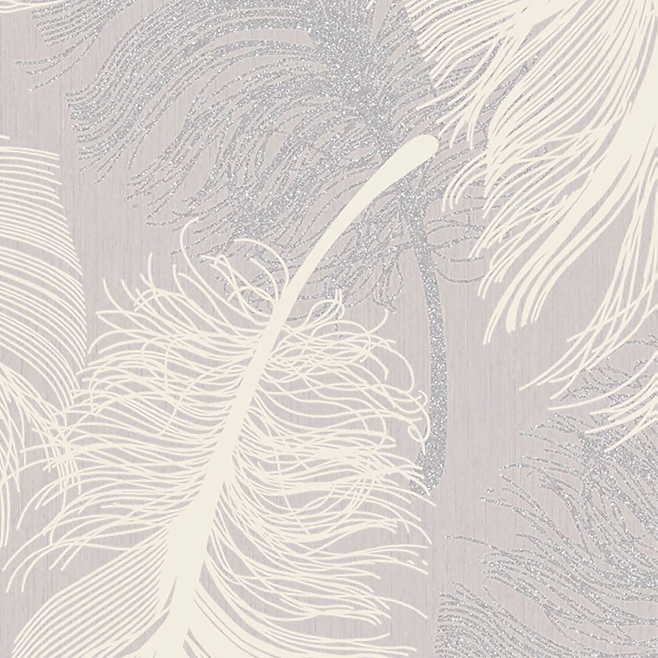 Superfresco Colours Feathers Lilac Wallpaper