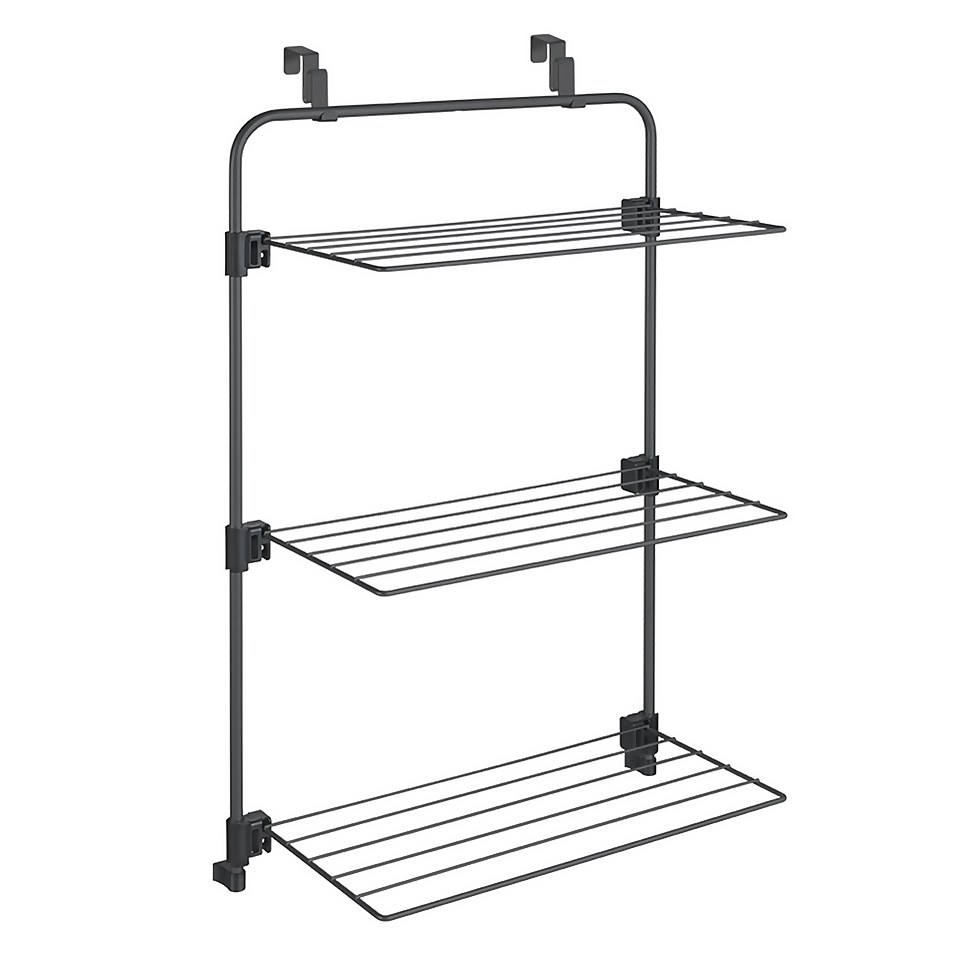 Gale Onyx Black Over The Shower Door Airer
