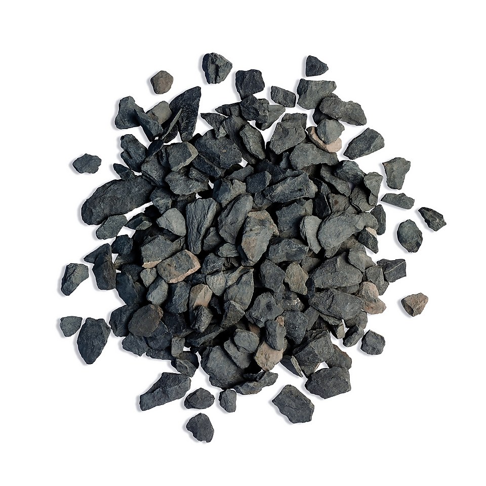 Stylish Stone Black Slate Chippings 40mmk, Bulk Bag - 750kg