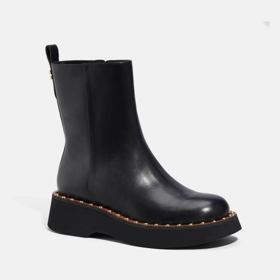 Coach Vanesa Leather Flat Boots