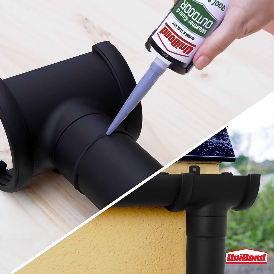 Unibond Roof & Gutter Sealant Cartridge Black Homebase