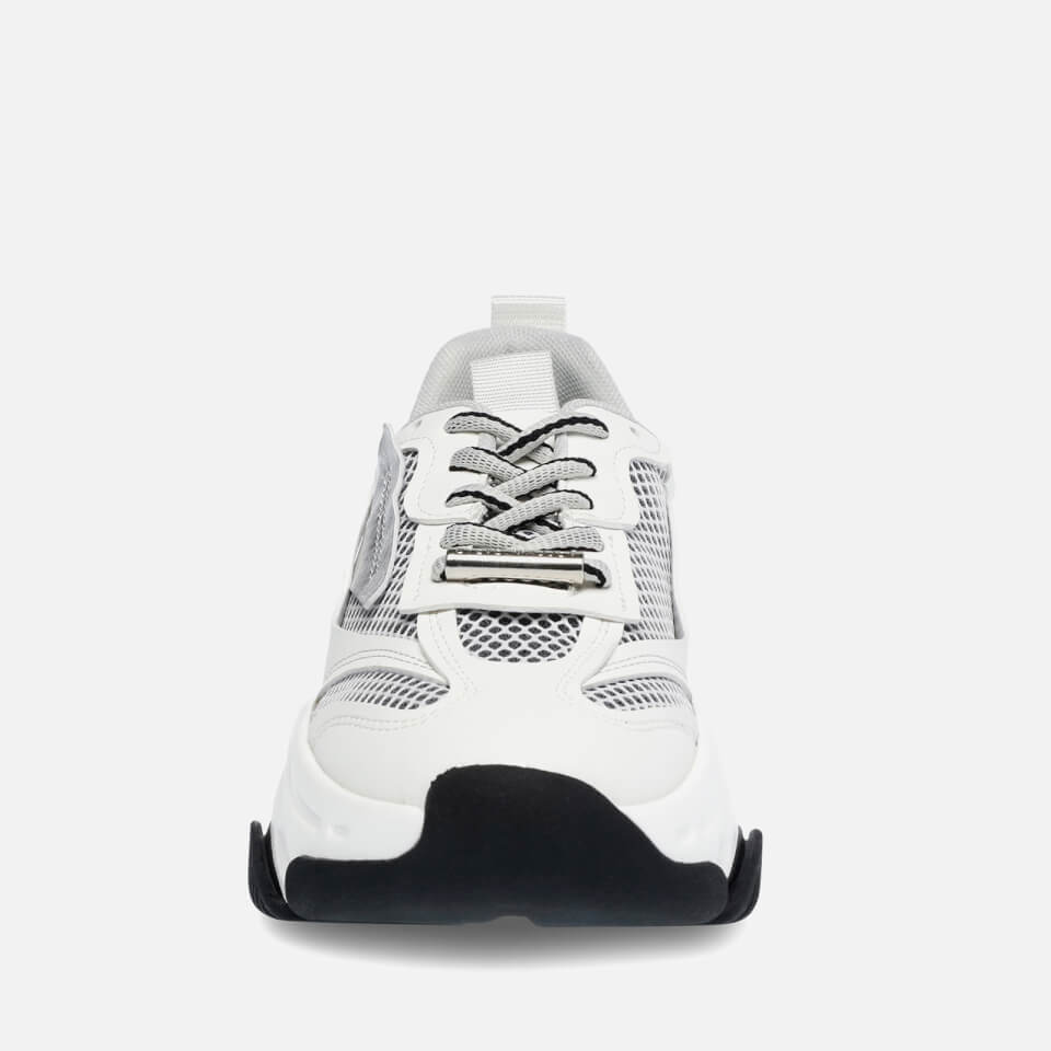 Steve Madden Possession Faux Leather and Mesh Trainers | Worldwide ...