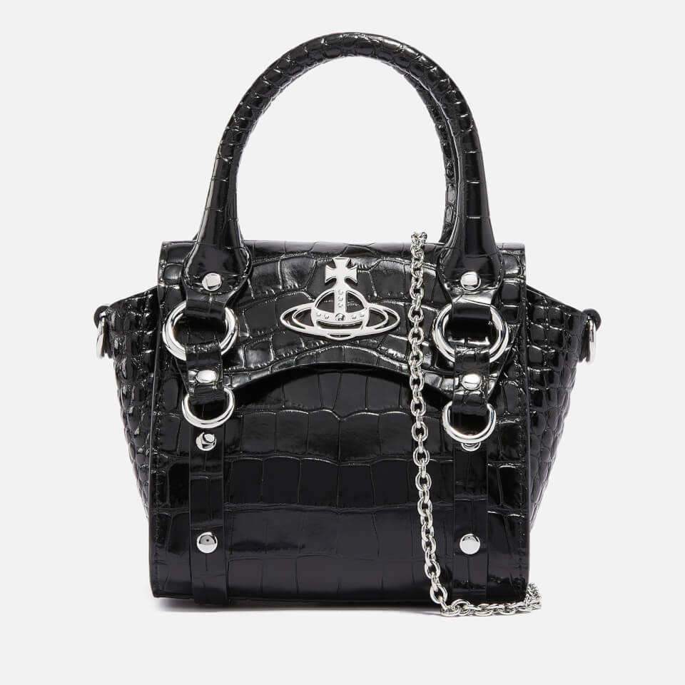 Vivienne Westwood Betty Mini Croc-Style Leather Handbag