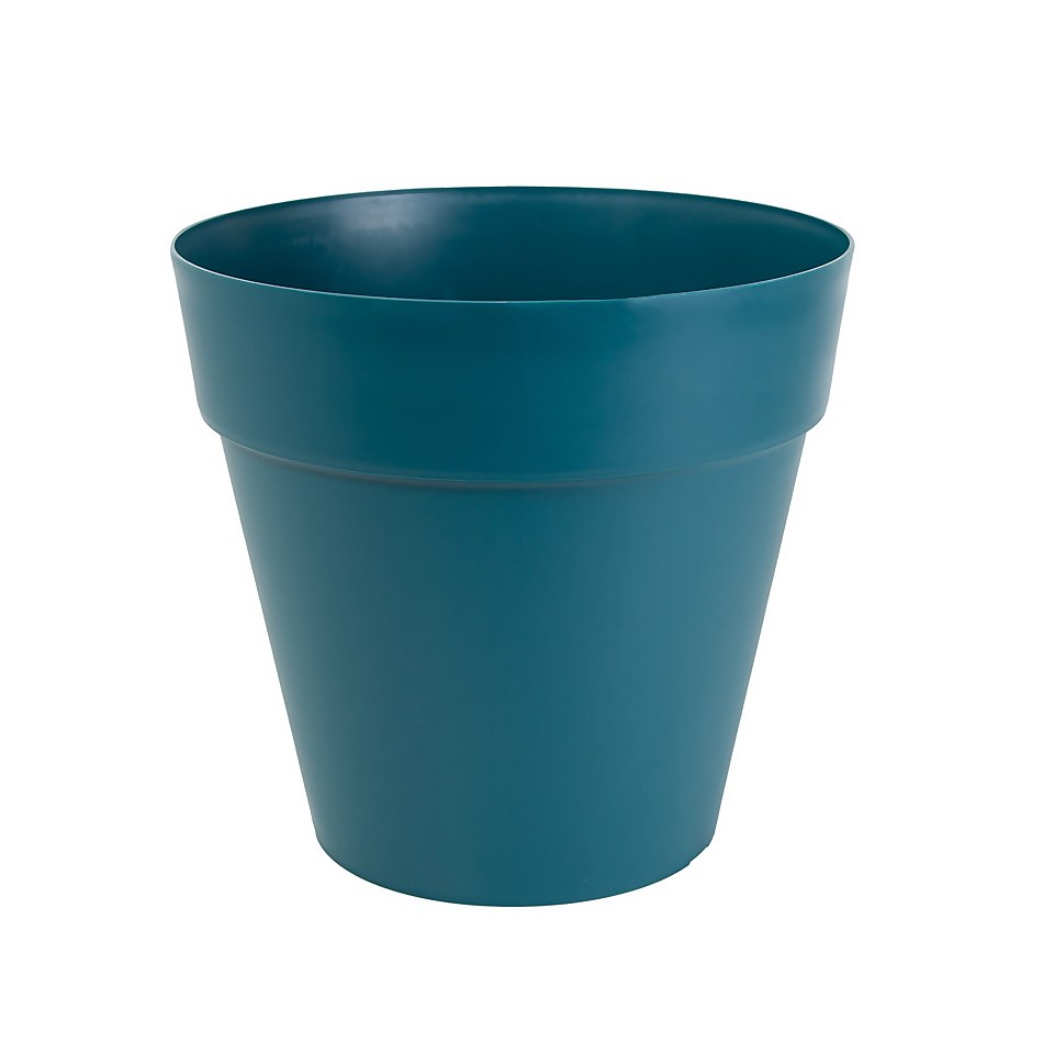 Soho Contemporary Plastic Blue Pot - 14cm