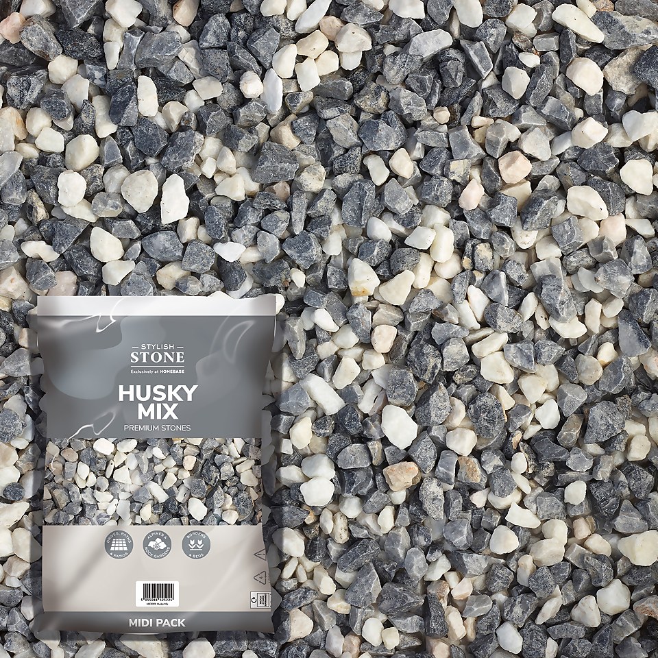 Stylish Stone Husky Mix Decorative Stones, Midi Bag - 9kg