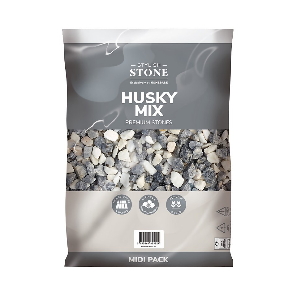 Stylish Stone Husky Mix Decorative Stones, Midi Bag - 9kg