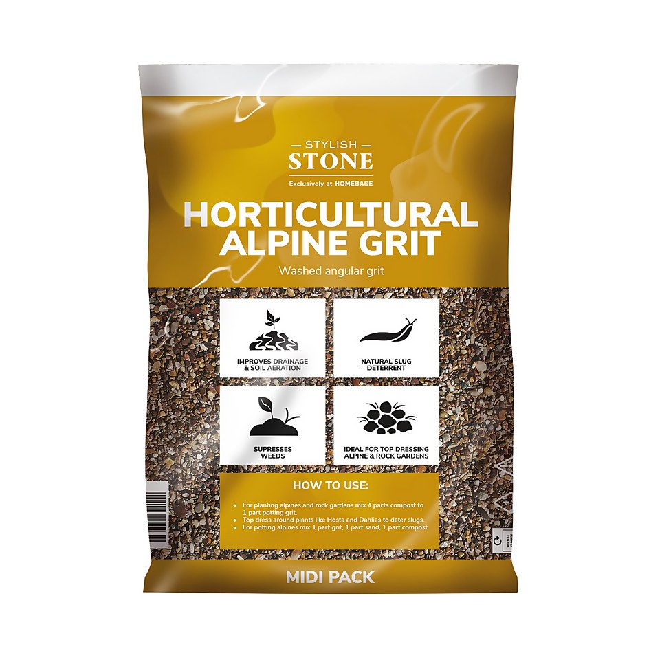 Stylish Stone Horticultural Alpine Grit, Midi Bag - 9kg
