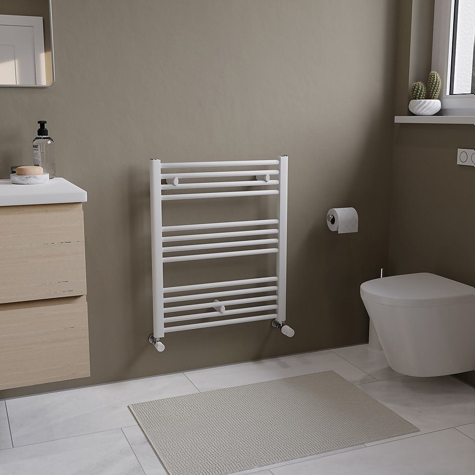 Mersey Designer Towel Radiator 720x600 White