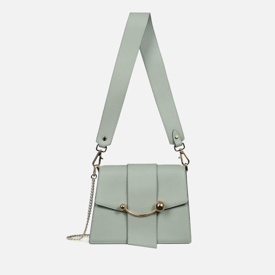 Shop Strathberry Mini Crescent Leather Shoulder Bag