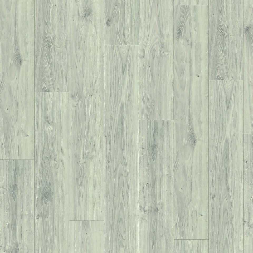 EGGER HOME Light Grey Zermatt Oak 7mm Laminate Flooring - 2.49 sqm Pack