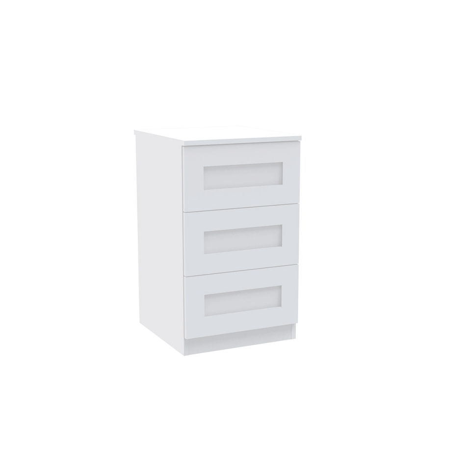House Beautiful Realm Narrow Chest of Drawers - White Shaker (W)450mm x (H)756mm