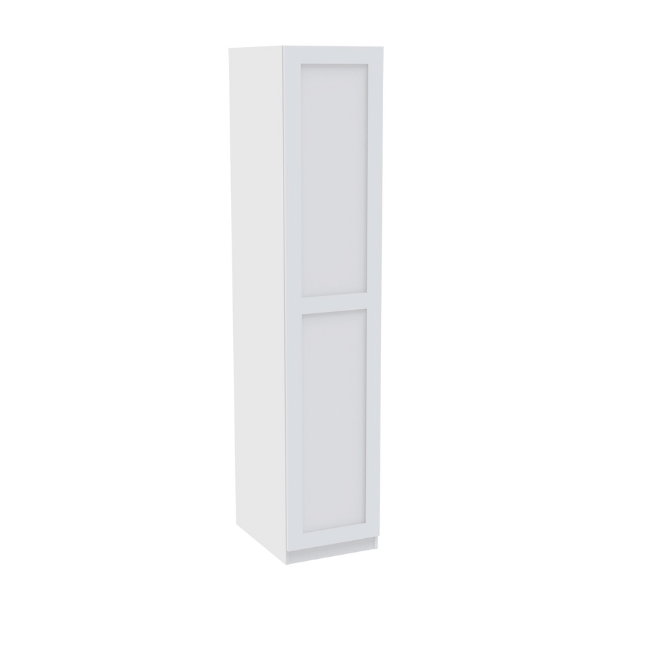 House Beautiful Realm Single Wardrobe, White Carcass - White Shaker Door (W) 450mm x (H) 2196mm