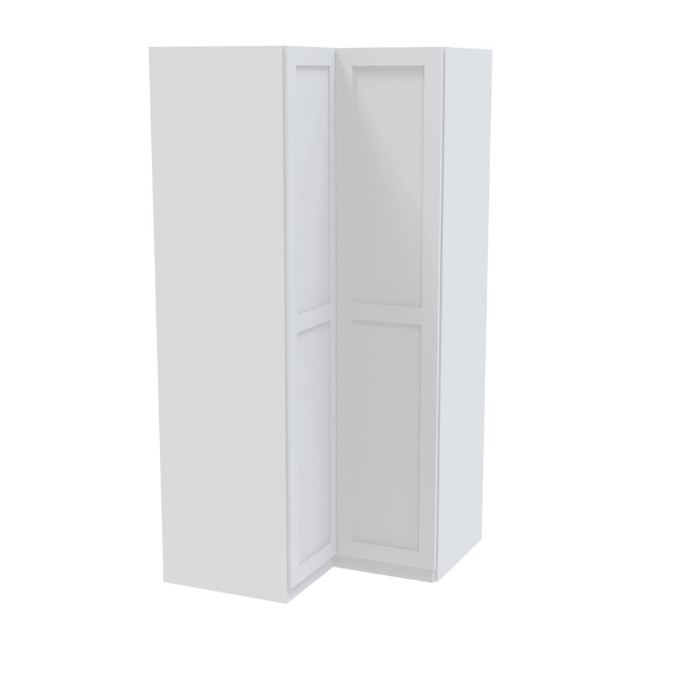 House Beautiful Realm Corner Wardrobe, White Carcass - White Shaker Doors (W) 1053mm x (H) 2196mm