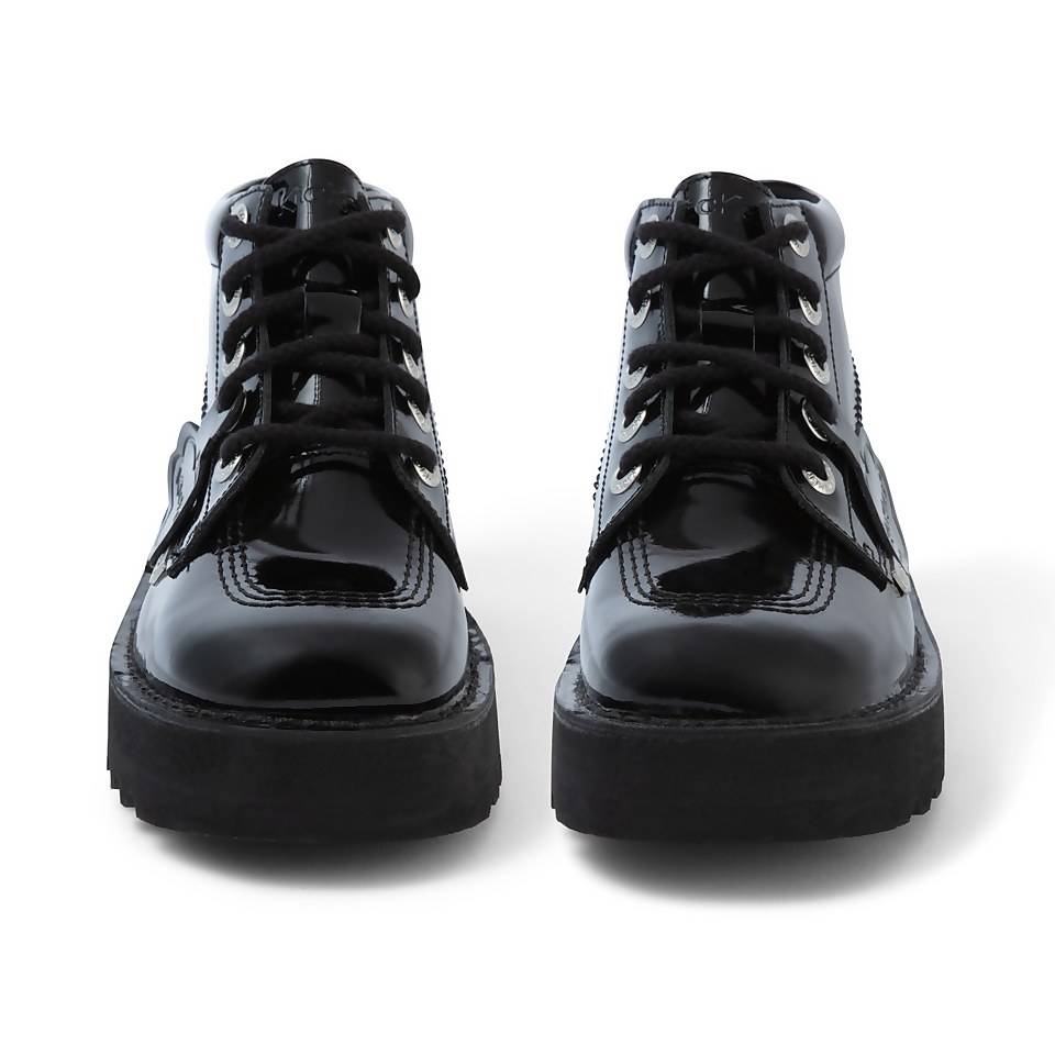 Adult Adult Women's Kick Hi Stack Patent Leather Black