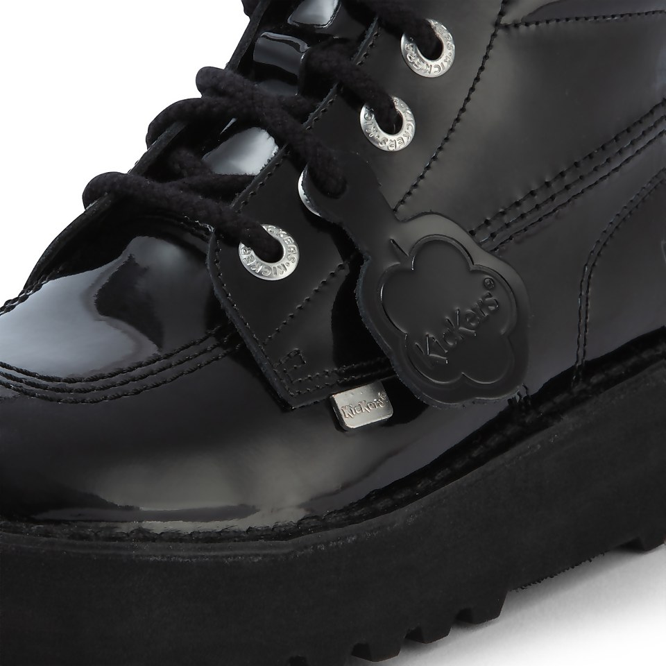 Adult Adult Women's Kick Hi Stack Patent Leather Black