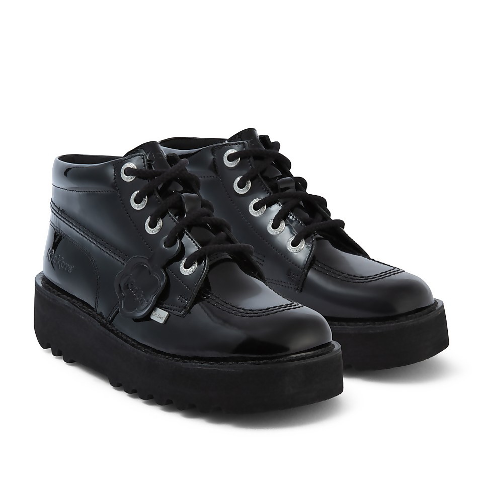 Adult Adult Women's Kick Hi Stack Patent Leather Black
