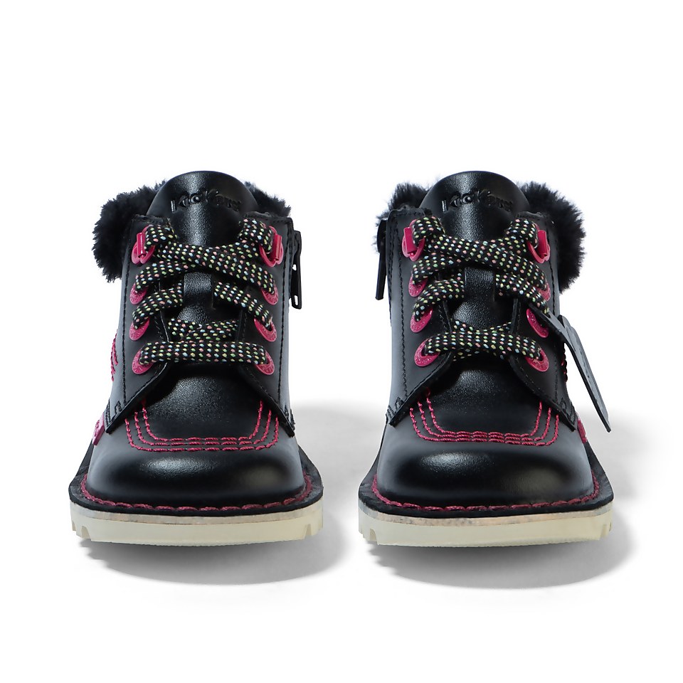 Infant Girls Kick Hi Winter Leather Black