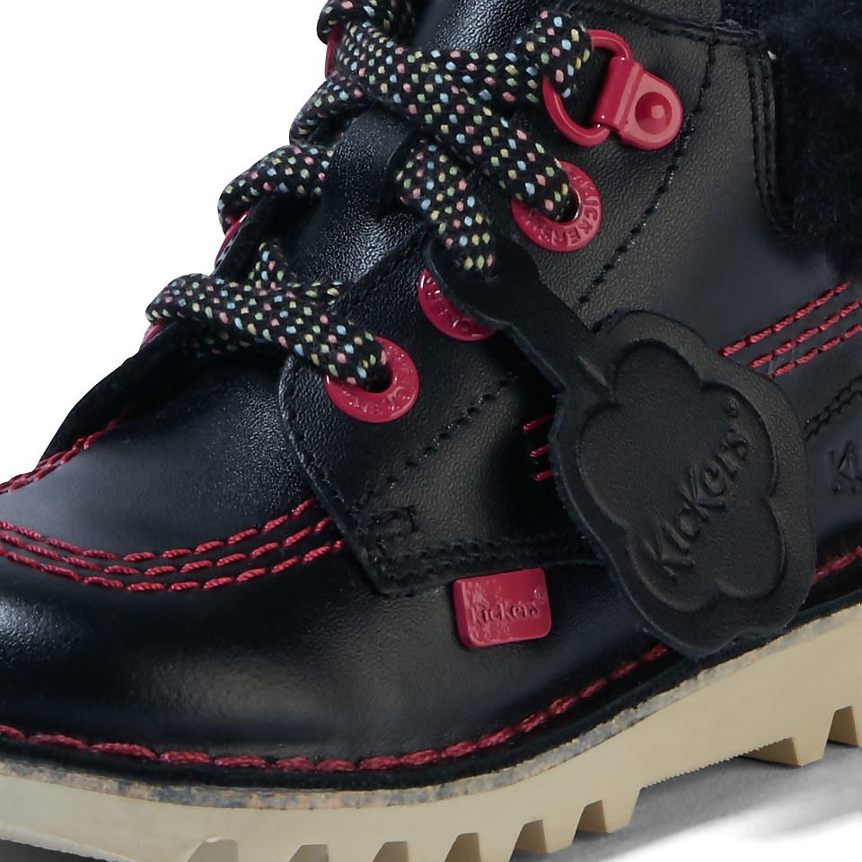 Infant Girls Kick Hi Winter Leather Black