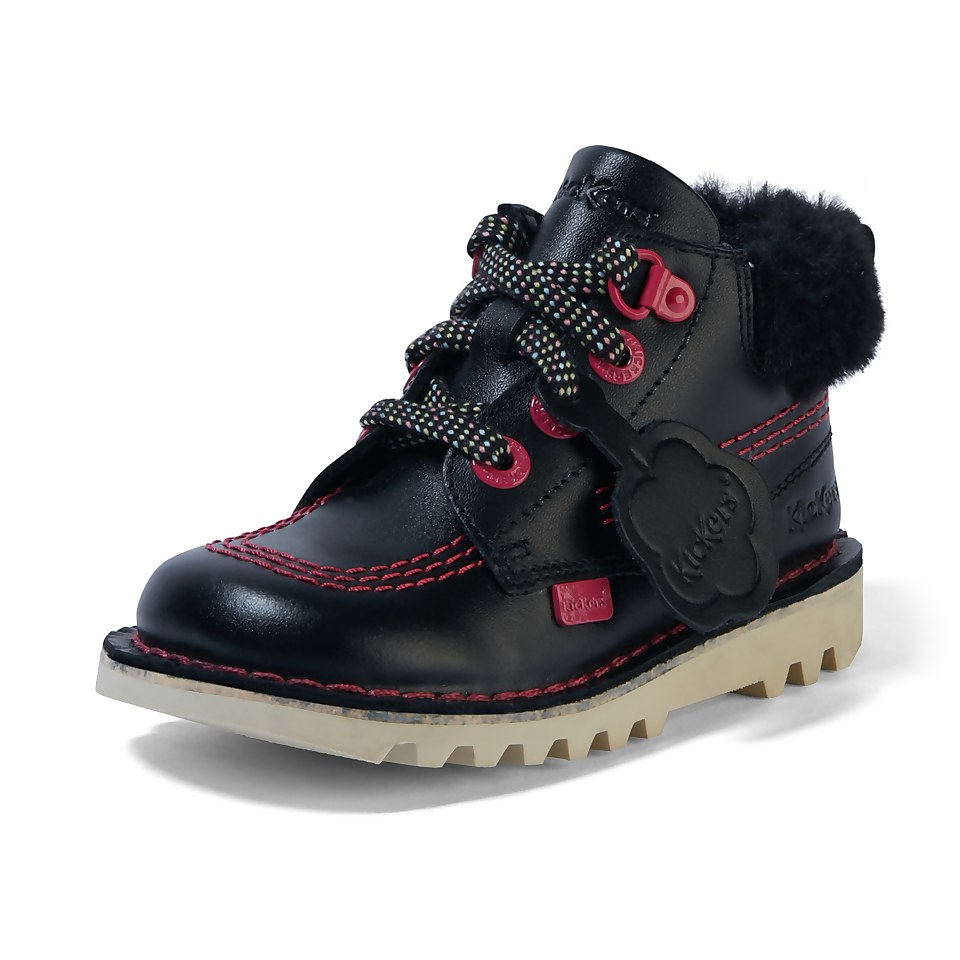 Infant Girls Kick Hi Winter Leather Black