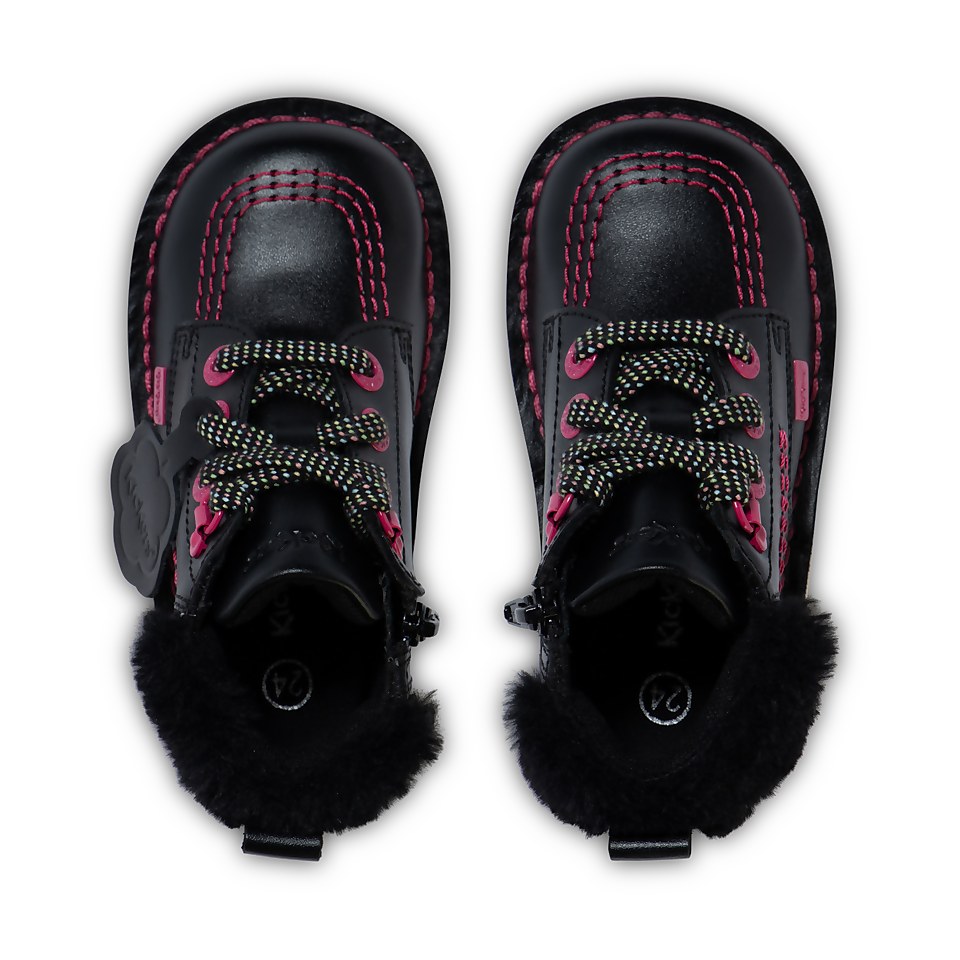 Infant Girls Kick Hi Winter Leather Black