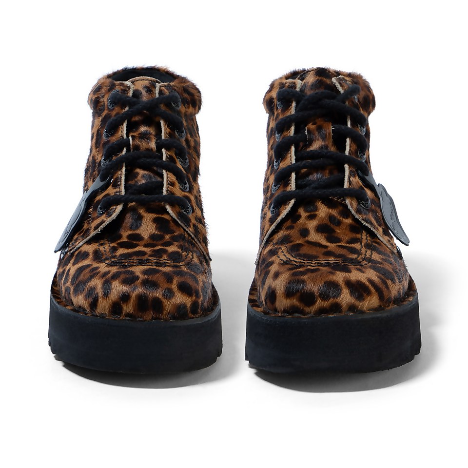 Adult Adult Women's Kick Hi Stack Leather Leopard
