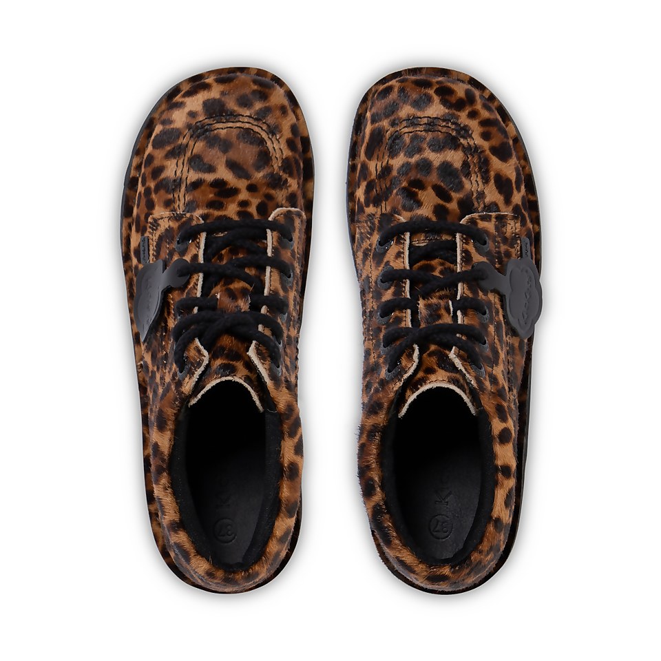 Adult Adult Women's Kick Hi Stack Leather Leopard