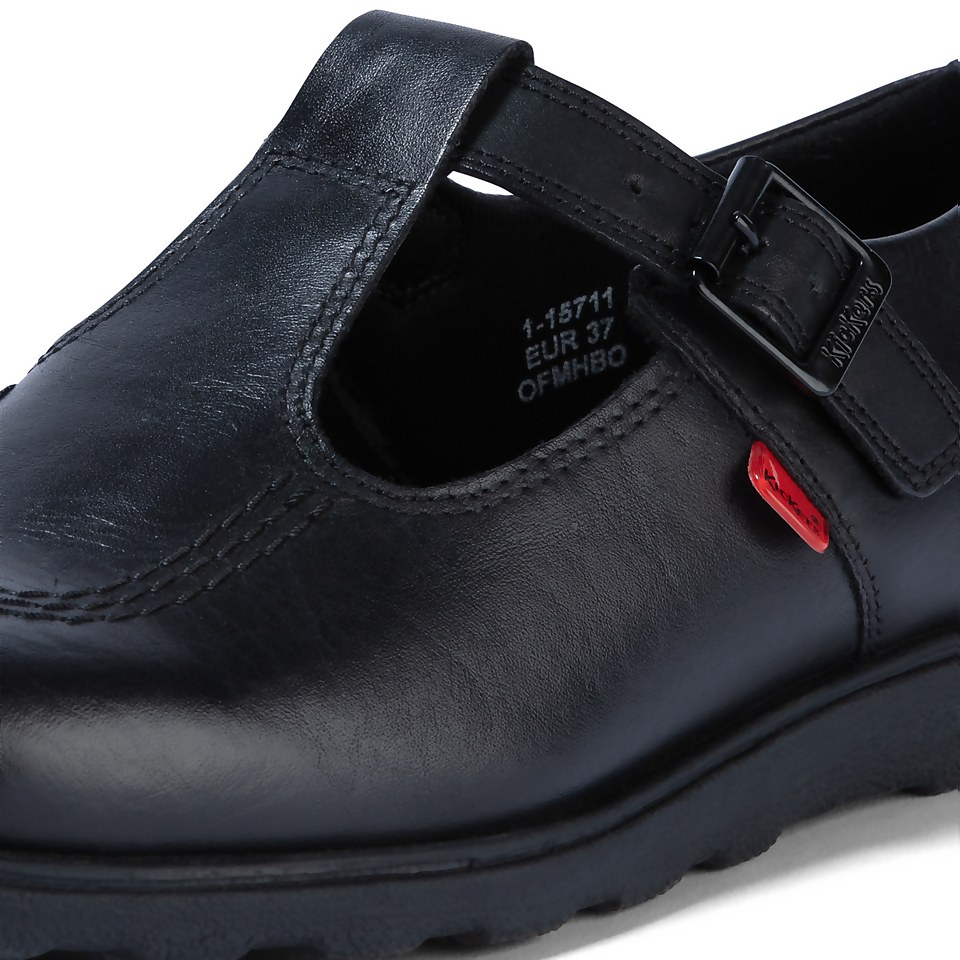 Adult Womens Fragma T-buckle Leather Black