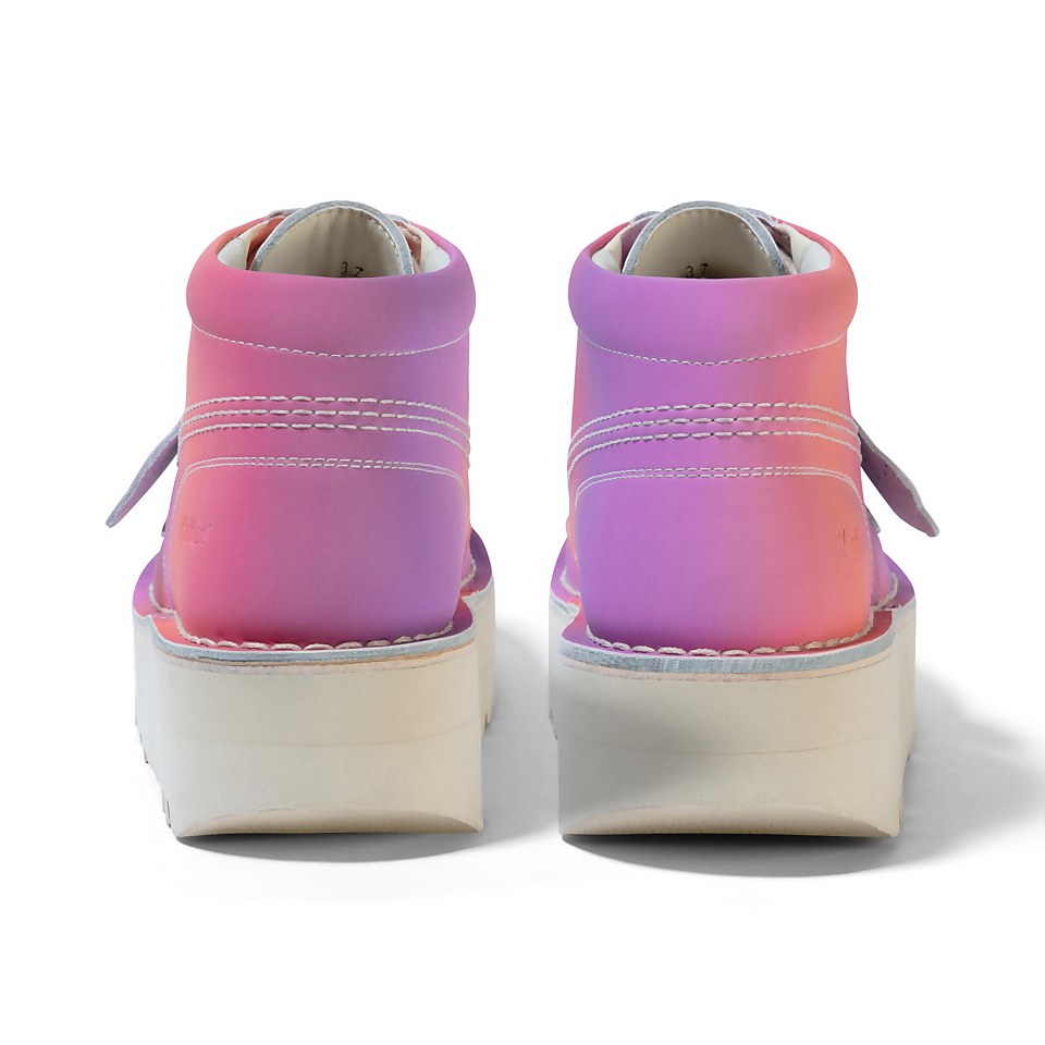 Adult Unisex Kick Hi Stack Sunset Leather Pink