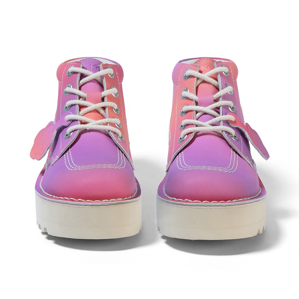 Adult Unisex Kick Hi Stack Sunset Leather Pink