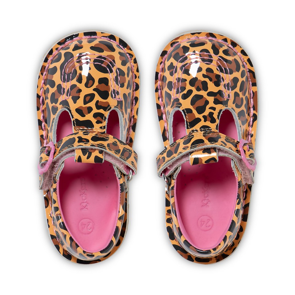 Infant Girls Kick T Leopard Patent Leather Brown