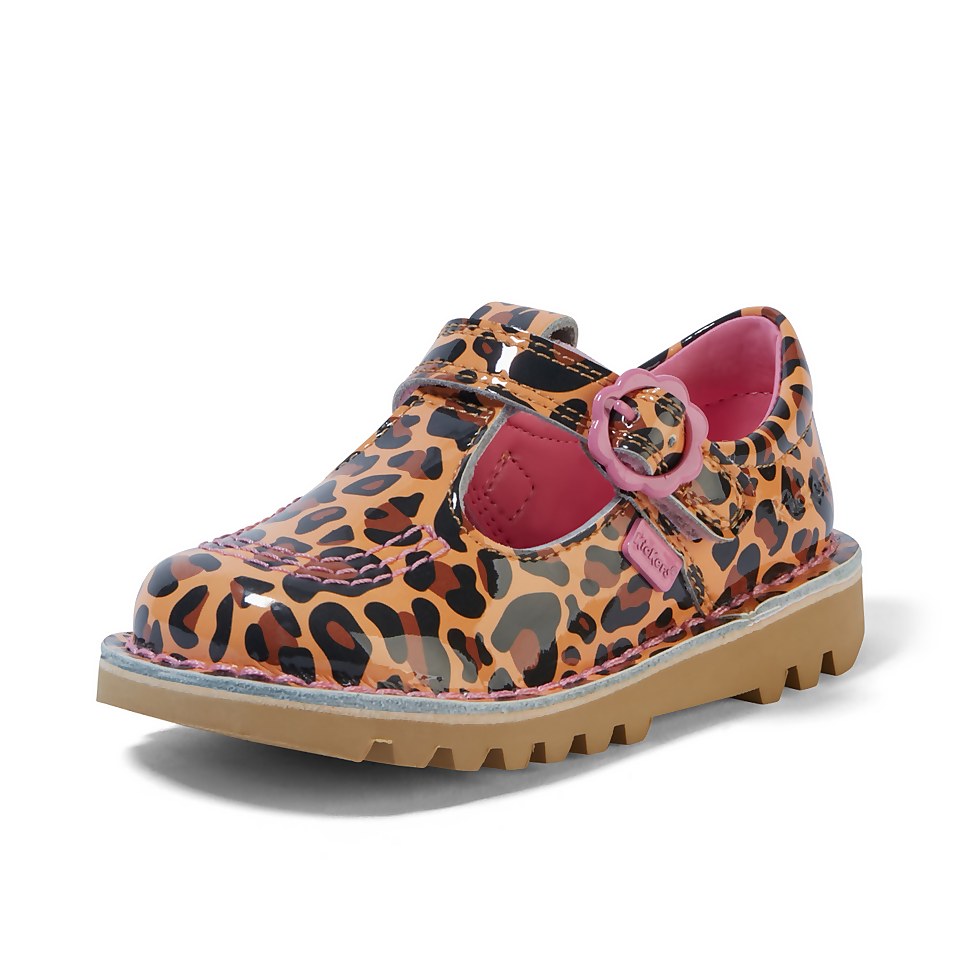 Infant Girls Kick T Leopard Patent Leather Brown