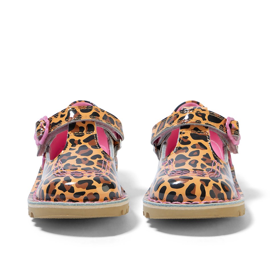Infant Girls Kick T Leopard Patent Leather Brown