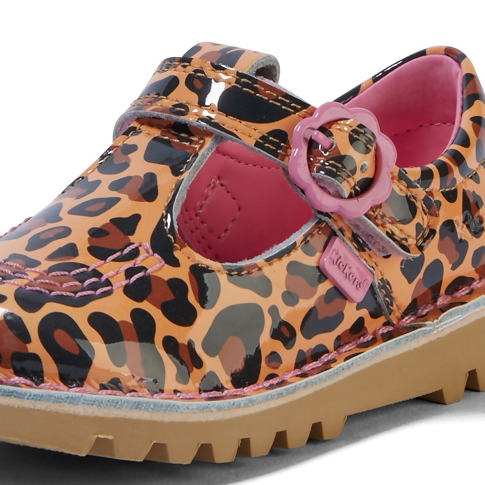 Infant Girls Kick T Leopard Patent Leather Brown