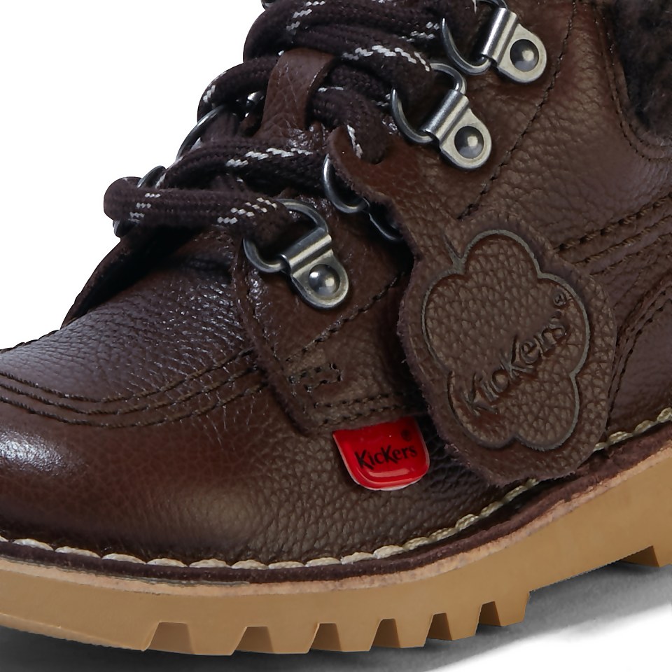 Infant Boys Kick Hi Winter Leather Dark Brown