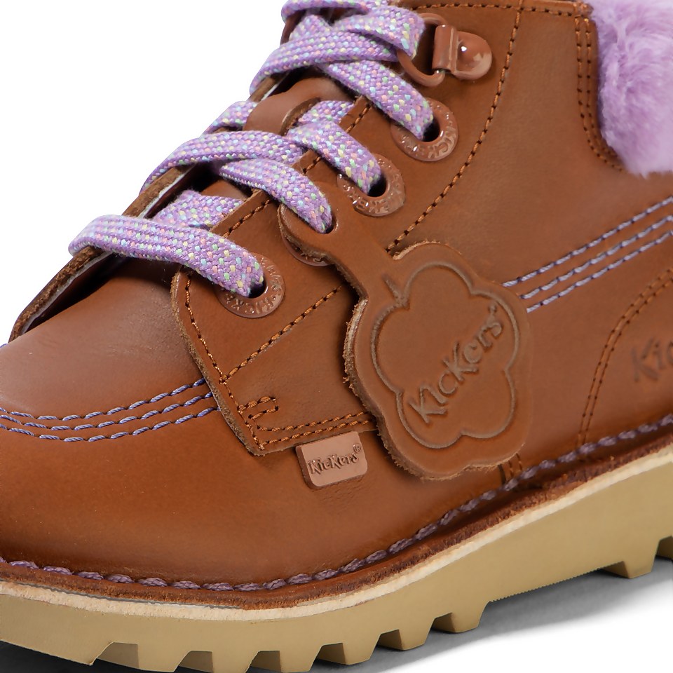 Junior Girls Kick Hi Winter Leather Tan