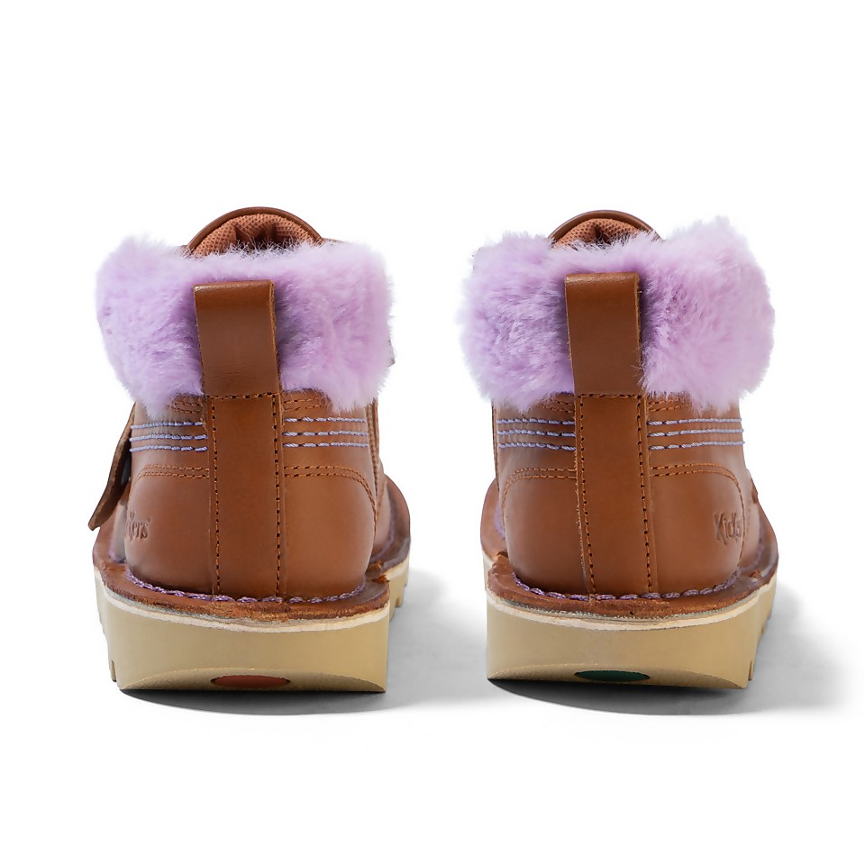 Junior Girls Kick Hi Winter Leather Tan