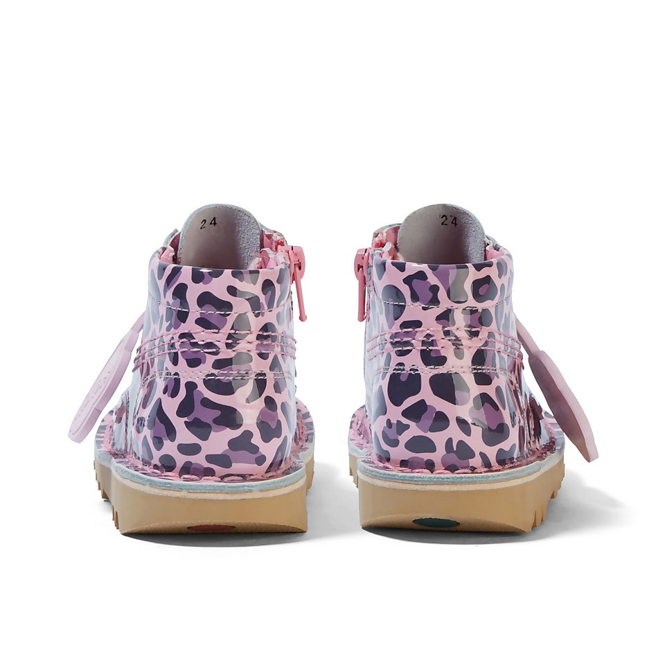 Infant Girls Kick Hi Leopard Patent Leather Pink