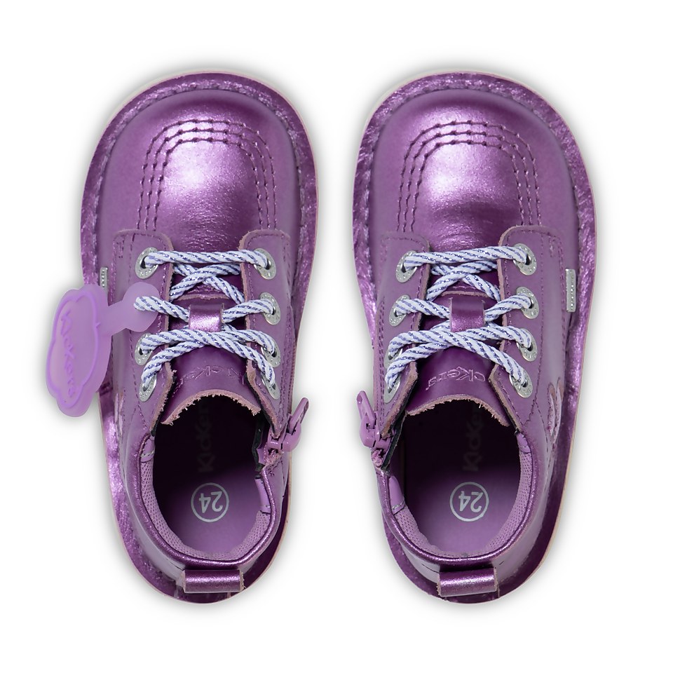 Infant Girls Kick Hi Heart Orchid Leather Purple