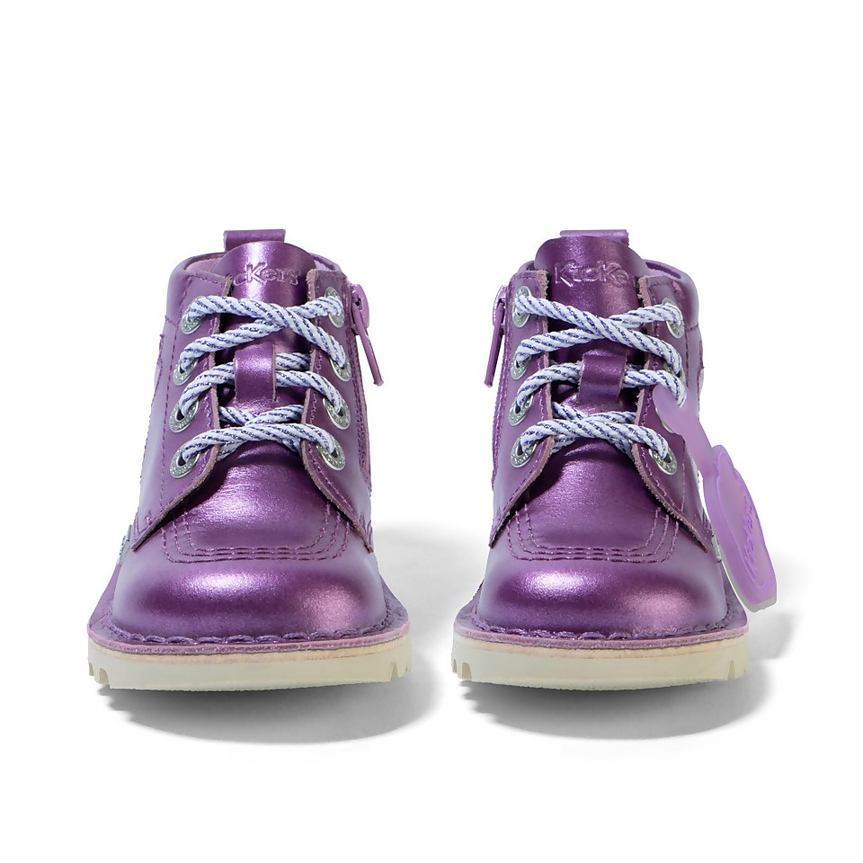 Infant Girls Kick Hi Heart Orchid Leather Purple