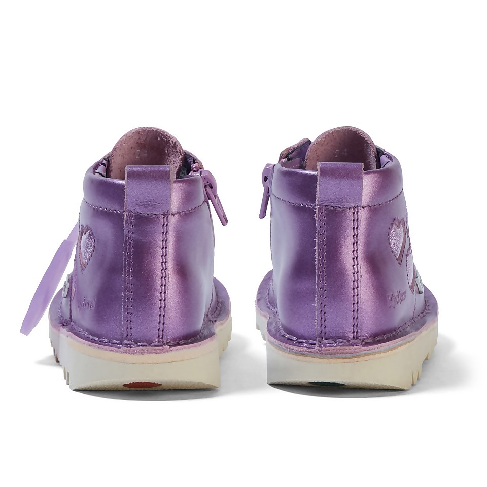 Infant Girls Kick Hi Heart Orchid Leather Purple