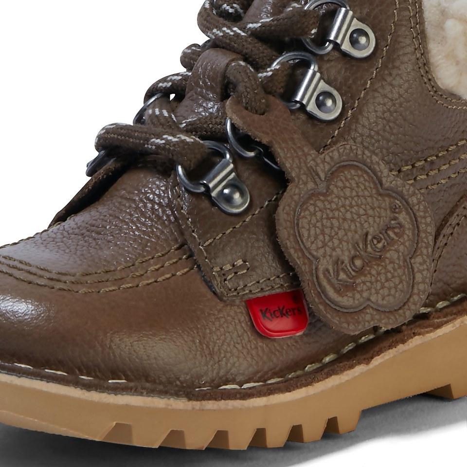 Infant Boys Kick Hi Winter Leather Khaki