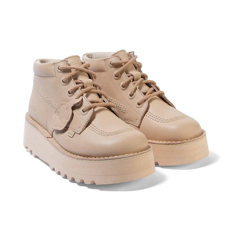 Adult Adult Women's Kick Hi Stack Leather Beige