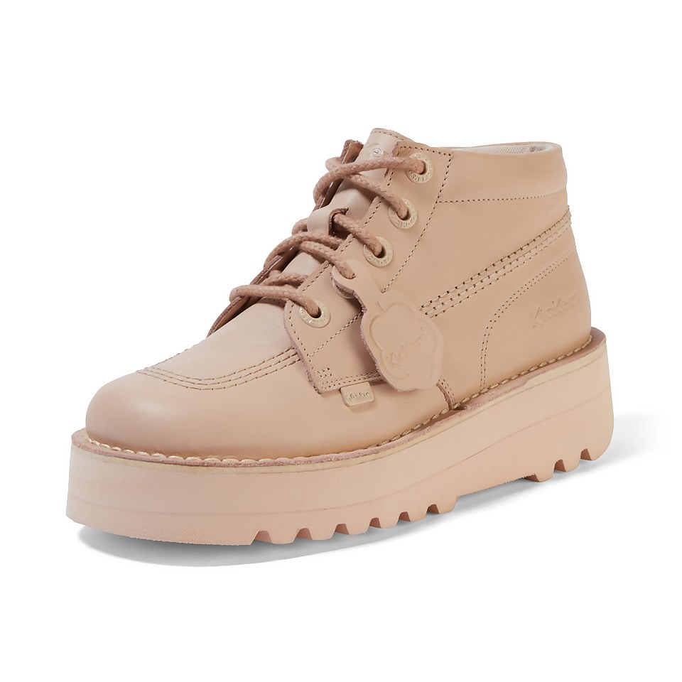 Adult Adult Women's Kick Hi Stack Leather Beige