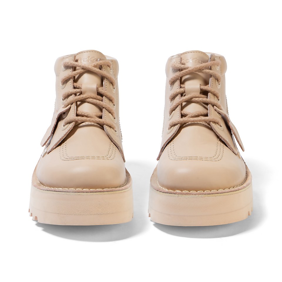 Adult Adult Women's Kick Hi Stack Leather Beige