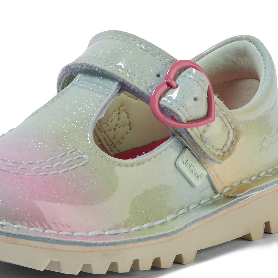 Infant Girls Kick T Bar Patl Mint Leather Mint Shoe
