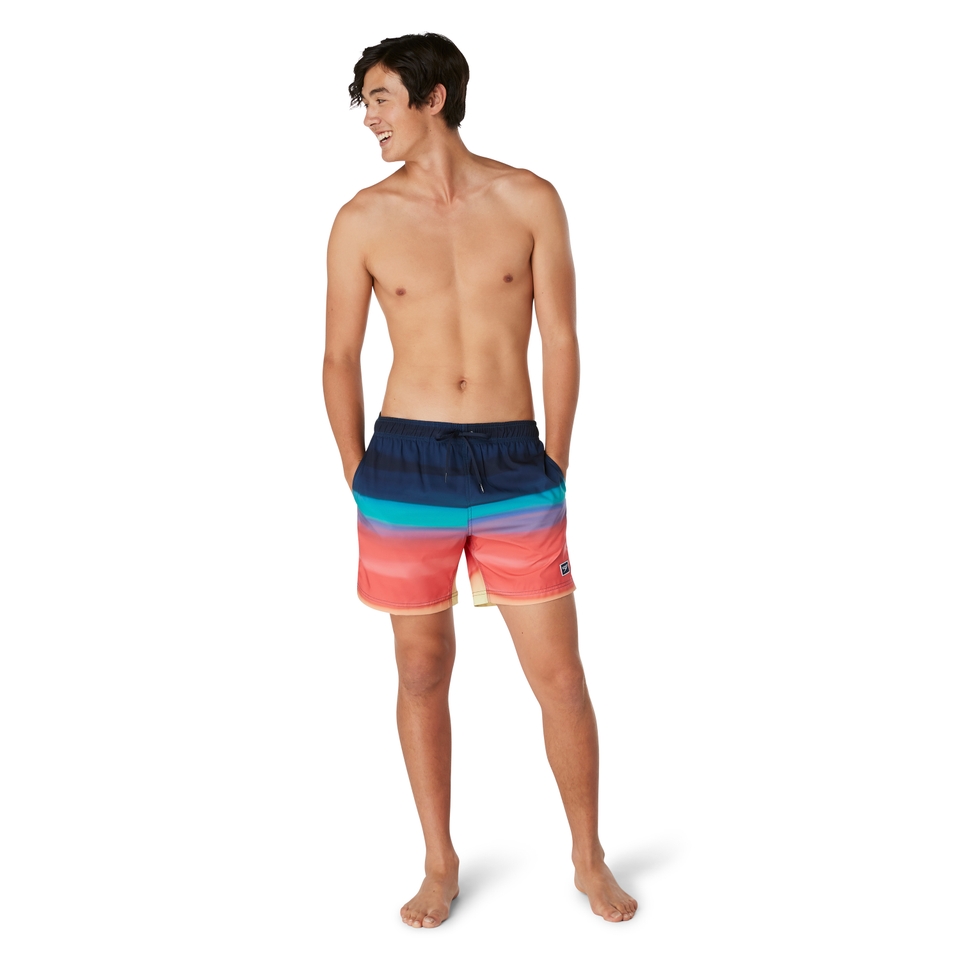 Men's Printed Redondo Edge 17" Volley Swim Trunks Pink